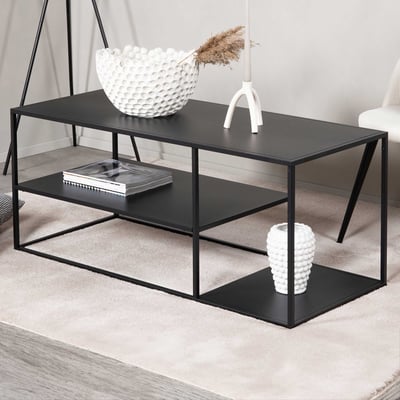 Table basse Staal - Acier noir - 120x50 cm