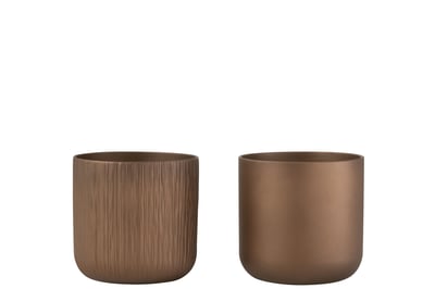 Cachepot gen ceramique or/cuivre largel assortiment de 2