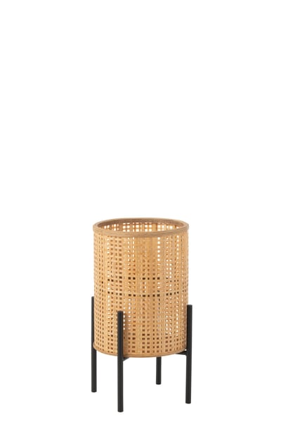 Lanterne a pied bamboo naturel small