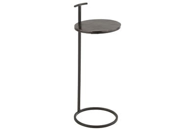 Table gigogne toni aluminium/fer noir