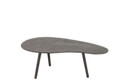 Table de salon goutte aluminium/fer noir small Table de salon goutte aluminium/fer noir small