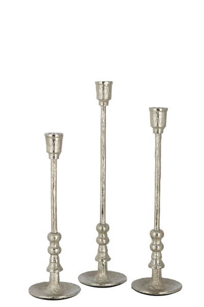 Set de trois chandelier becca aluminium argent Set de trois chandelier becca aluminium argent
