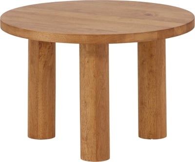 Table basse Duxbury Venture Design - Bois d'hévéa - Ø 60 cm - Aspect chêne