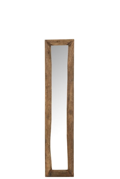 Miroir mural slim bois marron s
