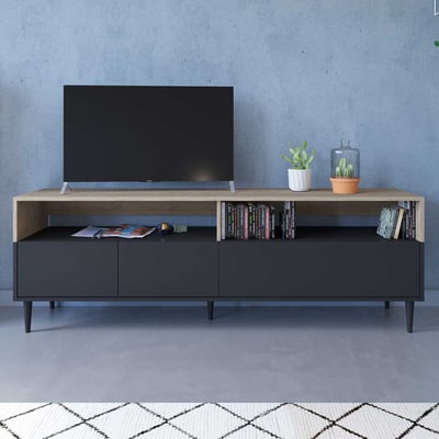 Meuble TV Horizon 180cm - chêne/noir Meuble TV Horizon 180cm - chêne/noir
