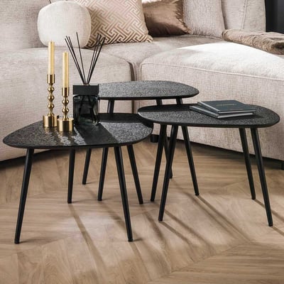 Set de table basse Dragusin | 62 x 51 x 36 cm | Noir