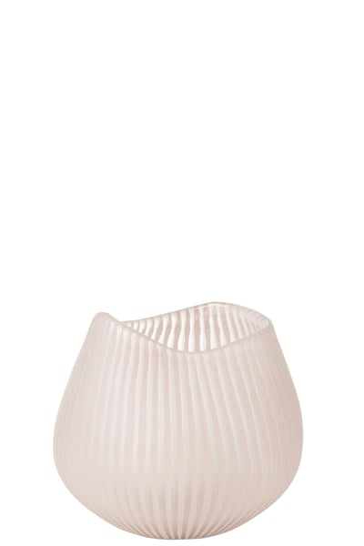 Vase ligne verre rose clair small Vase ligne verre rose clair small