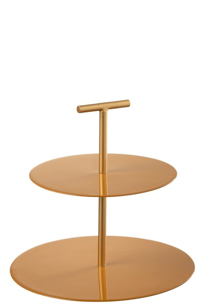 Plateau a niveau rond metal ocre