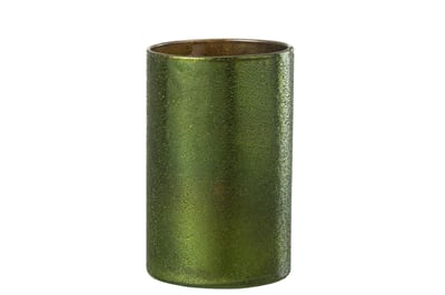 Photophore miroir vert verre large