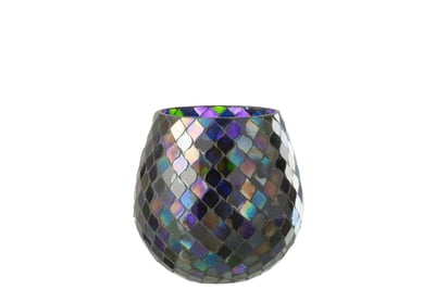 Photophore mosaic verre mauve large