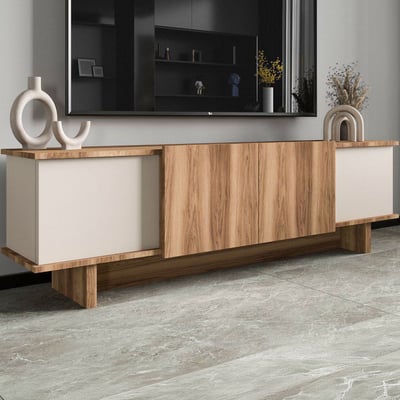 Meuble TV Diana - 100% MELAMINE - Beige - 180 x 50 x 33 cm