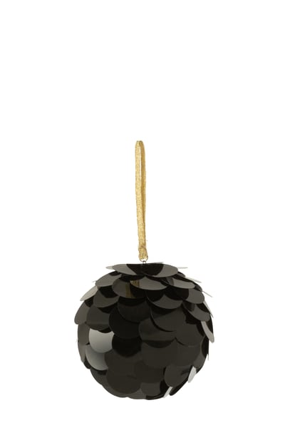 Boule suspension sequin plastique noir Boule suspension sequin plastique noir