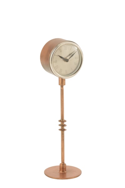 Horloge sur pied antique metal cuivre large