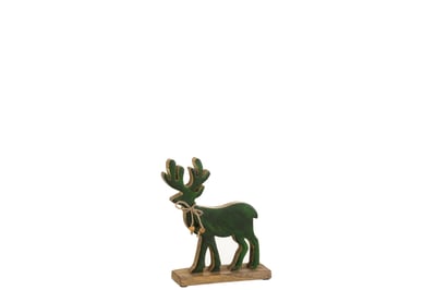 Figurine renne bois vert small Figurine renne bois vert small