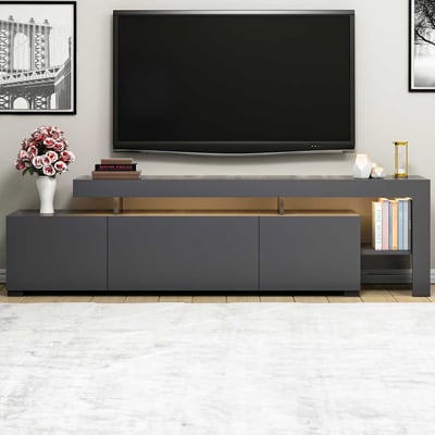 Beliz Meuble TV | 100 % MÉLAMINE | Anthracite