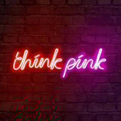 Néons Think Pink - Série Wallity - Rouge/rose