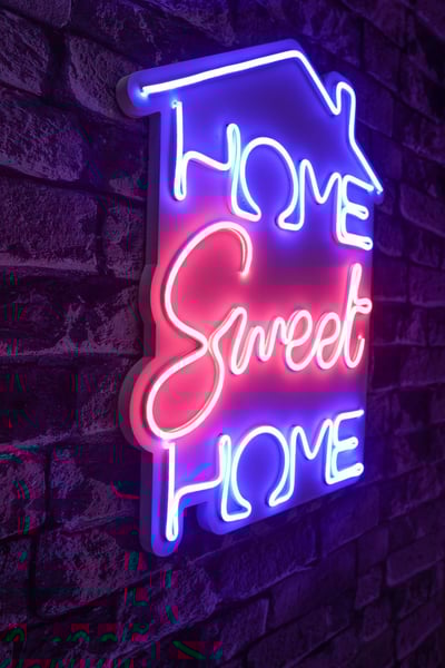 Neon lights Home Sweet Home - Wallity range - Pink