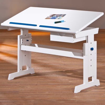 Bureau Dana avec plateau inclinable - bleu/rose