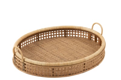 Plateau pick rottin/bambou naturel large Plateau pick rottin/bambou naturel large
