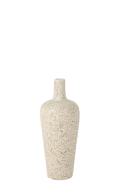 Vase lauwra ciment blanc small Vase lauwra ciment blanc small