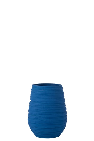 Vase fiesta ceramique bleu medium
