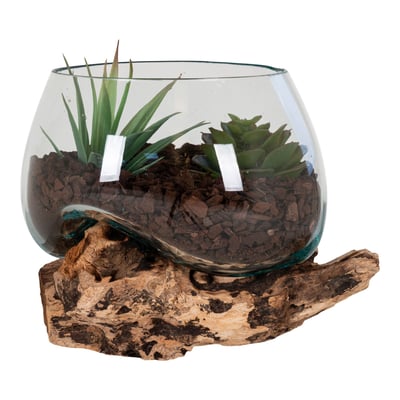 Objet décoratif San Marino | Teck et Verre Objet décoratif San Marino | Teck et Verre