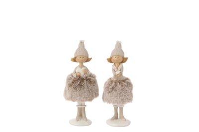 Ange coeur+etoile fourrure mix small assortiment de 2