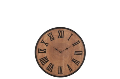 Horloge murale nue mdf/fer naturel small