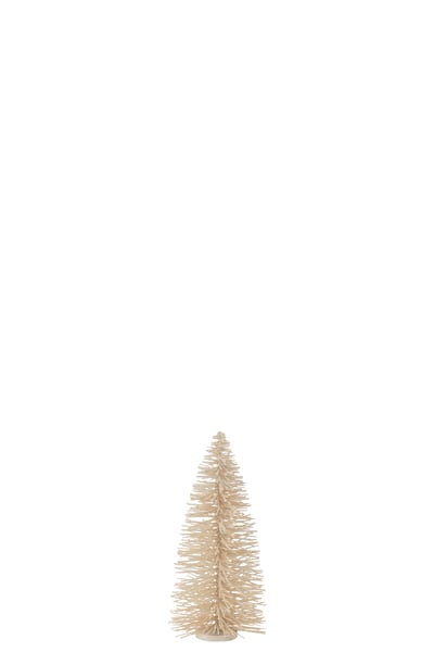 Sapin de noël décoratif paillettes bois blanc medium