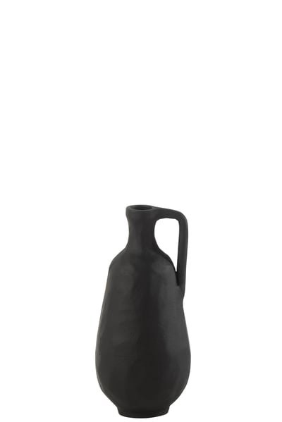 Vase goa aluminium noir small
