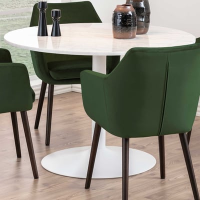 Table à manger Tarro ø110cm - blanc