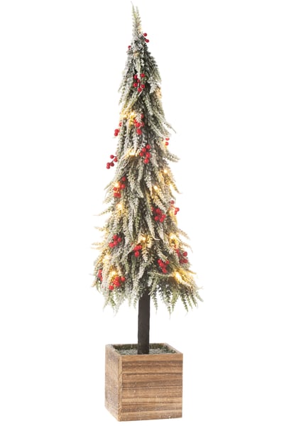 Sapin de noel+led artificiel neige vert/rouge extra large