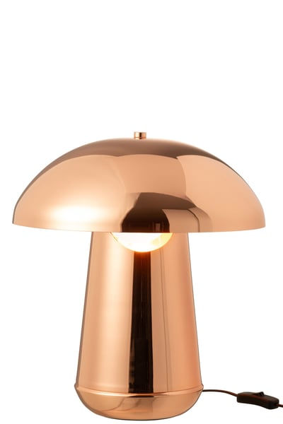 Lampe champignon metal cuivre