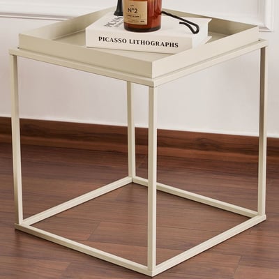 Table basse Shb-018-B - 100% METAL - Taupe - 45 x 52 x 45 cm