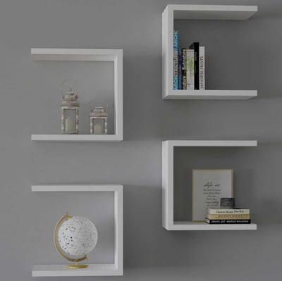 Base Étagère murale | 100 % MÉLAMINE | Blanc