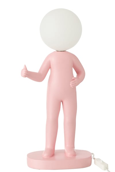Lampe pouces resine rose Lampe pouces resine rose