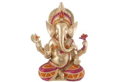 Ganesha assis resine large Ganesha assis resine large