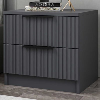 Kale Plus Table de chevet | 100 % MÉLAMINE | Anthracite