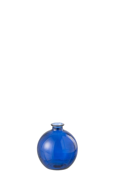 Vase ball glass blue