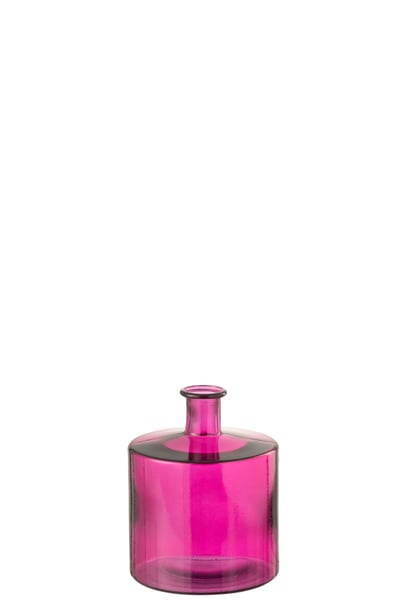 Vase bottle glass pink small