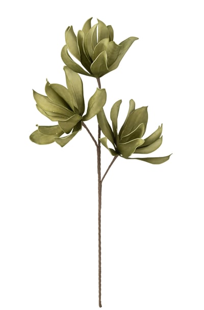 Fleur branche 3 tetes eva vert