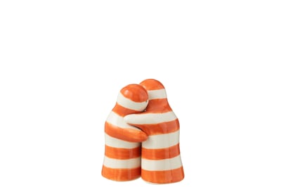 Salt&pepper granada stripes ceramic white/orange Salt&pepper granada stripes ceramic white/orange