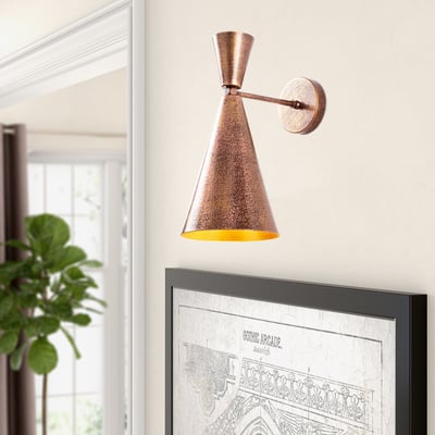 Lampe murale Sheen | Corps en métal | 19x25cm | Or