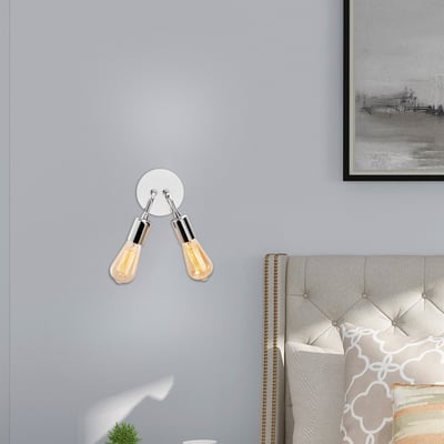 Noor Wall Lamp | Chrome | Metal Body | 14cm Diameter