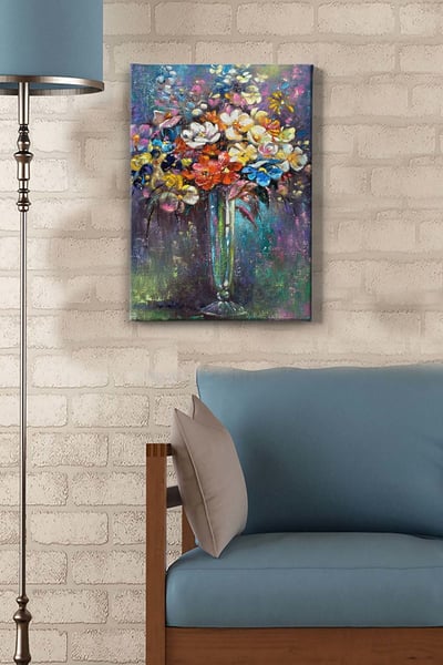 Bractée Toile décorative | Cadre 100% bois | 50 x 70 cm