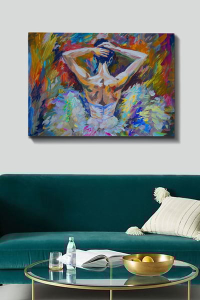 Peinture sur toile décorative Bractée | 100% cadre en bois | 70x100 cm