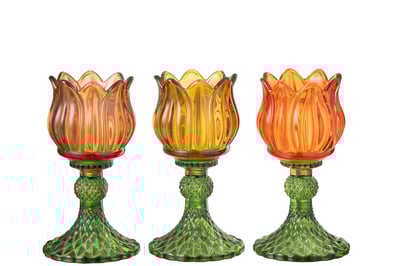 Chandelier tulipa verre mix assortiment de 3