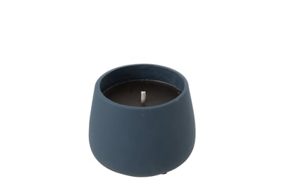 Bougie exterieure cyra ciment bleu small 18h