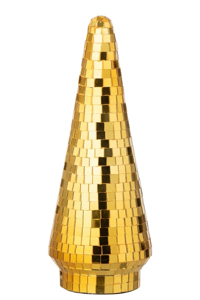 Arbre miroir verre jaune large