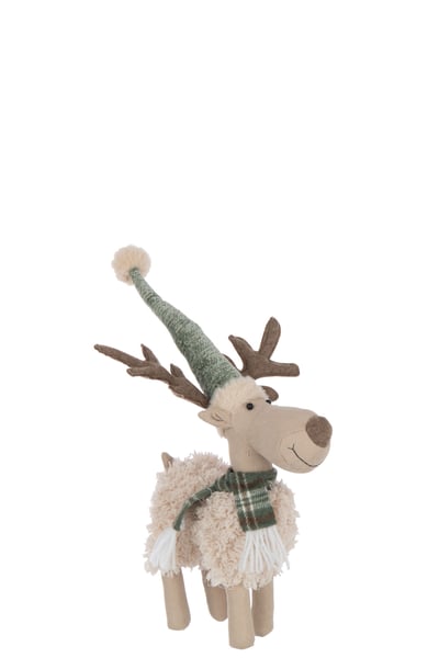 Élan foulard polyester blanc cassé/vert small